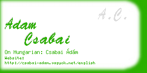 adam csabai business card